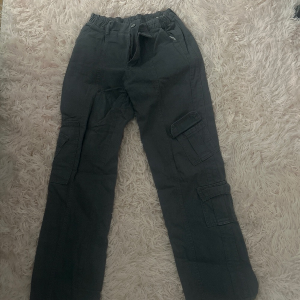 SHEIN Charcoal Utility Joggers
